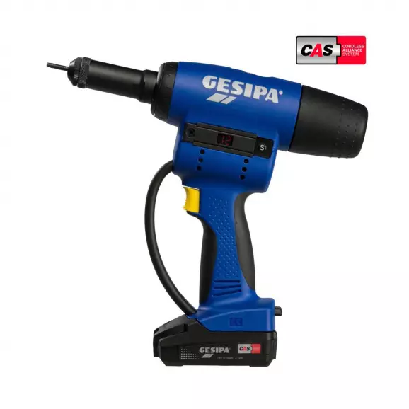 Акумулаторна нитачка GESIPA FireBird Pro CAS, 18V, 2.0Ah, Li-Ion, в куфар, безчетков