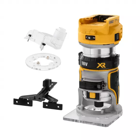 Акумулаторна оберфреза DEWALT DCW600N-XJ, 18V, 1.5-5.0Ah, 16000-25000об/мин, ф6, 8мм, безчетков