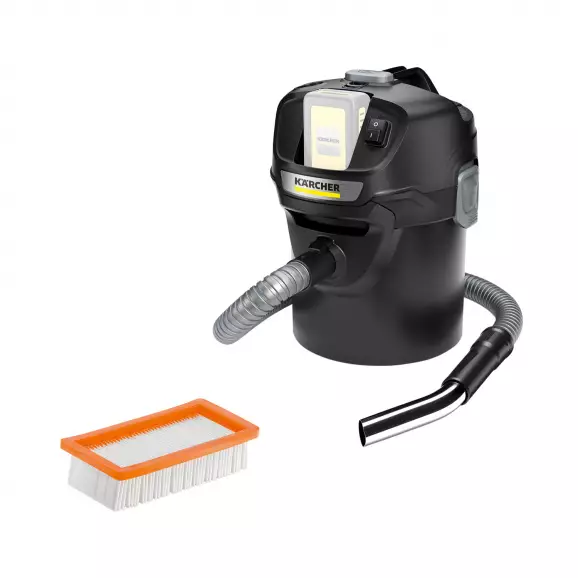 Акумулаторна прахосмукачка за пепел KARCHER AD 2 Battery, 18V, 2.5-5.0Ah, Li-Ion, -л/мин, 14л