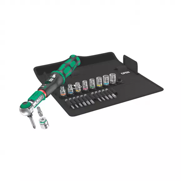 Динамометричен ключ WERA 1/4'' 2.0-12Nm 23части, CrV, двойна скала Nm, Ft-lb, отклонение ±%