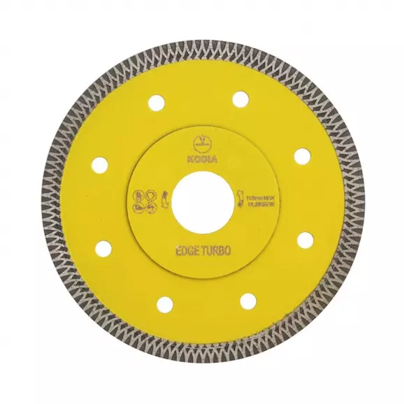 Диск диамантен KODIA EDGE TURBO 115х1.1x22.23мм, за керамика, гранитогрес, сухо рязане
