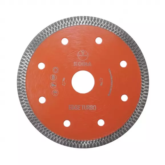 Диск диамантен KODIA EDGE TURBO MITER 45° 115х1.5x20мм, за керамика, гранитогрес, порцелан, сухо рязане