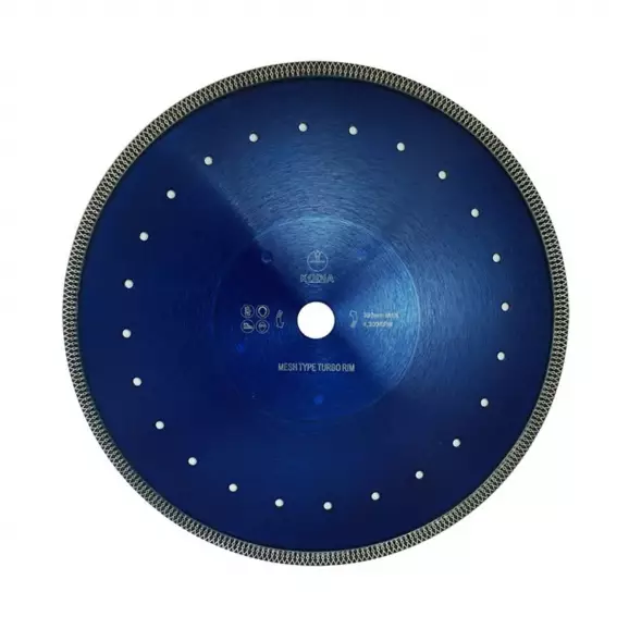 Диск диамантен KODIA MESH TURBO 350х2.3x25.4мм, за порцелан, керамика, гранитогрес, сухо и мокро рязане