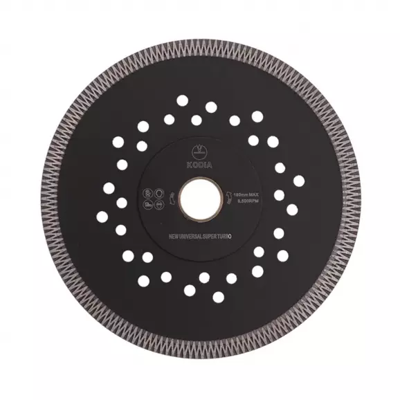 Диск диамантен KODIA UNIVERSAL SUPER TURBO 180х2.6x25.4/22.23мм, за гранит, сухо рязане