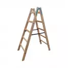 Дървена стълба TEX STAR 2x5, 1460мм, двустранна, домашна употреба - small