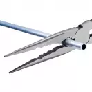 Жустерни клещи KNIPEX 280мм, прави, CrV, удължени полу-кръгли челюсти, еднокомпонентна дръжка - small, 243720