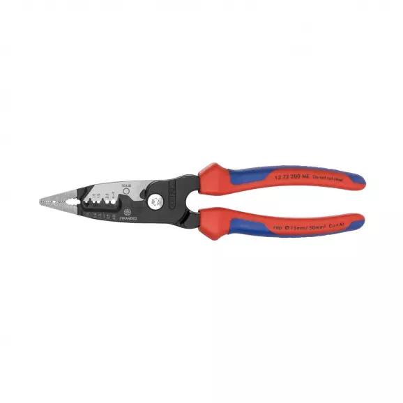Клещи кербовъчни KNIPEX 0.75-6мм2, за изолирани кабелни накрайници, двукомпонентни дръжки