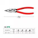 Клещи комбинирани KNIPEX 185мм, ф3.0/3.8мм, ф13мм/25мм2, CS, еднокомпонентна дръжка - small, 243760