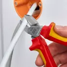 Клещи резачки KNIPEX ф1.8-2.5/140мм 1000V, VS, двукомпонентна дръжка - small, 243739