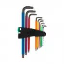 Ключ шестограм Г-образен с ябълка WERA 950/9 Multicolour 1.5-10мм 9части, CrV - small, 248807