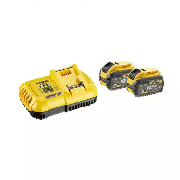 Комплект батерии и зарядно устройство DEWALT XR DCB547х2 + DCB118, 54/18V, 3.0/9.0Ah, Li-Ion