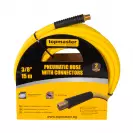 Маркуч за въздух TOPMASTER 3/8'', 15м, с бързи връзки 1/4'', работно налягане 2.06 Mpa - small