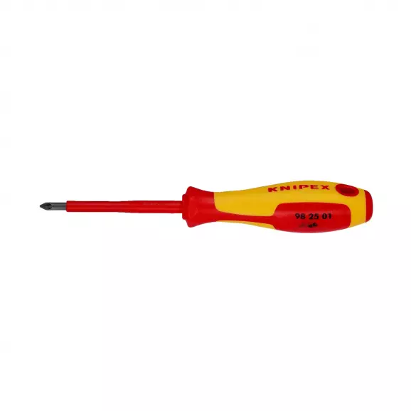 Отверткa кръстата KNIPEX PZ1 187/80мм, изолирана 1000V, CrV-Mo, двукомпонентна дръжка