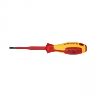 Отверткa кръстата KNIPEX Slim PH2 212/100мм, изолирана 1000V, CrV-Mo, двукомпонентна дръжка