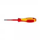Отверткa кръстата KNIPEX Slim PZ1 187/80мм, изолирана 1000V, CrV-Mo, двукомпонентна дръжка - small