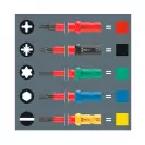 Отвертка с накрайници WERA VDE 7части, 1000V, PZ, SB, двукомпонентна дръжка - small, 248820