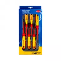 Отвертки комплект KNIPEX VDE 6части, 1000V, PH, PZ, SB, двукомпонентна дръжка