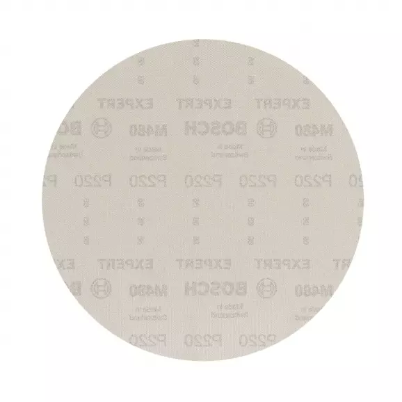 Шкурка велкро BOSCH Expert M480 225мм P220, за лак и боя, на мрежа, сива, самозалепваща