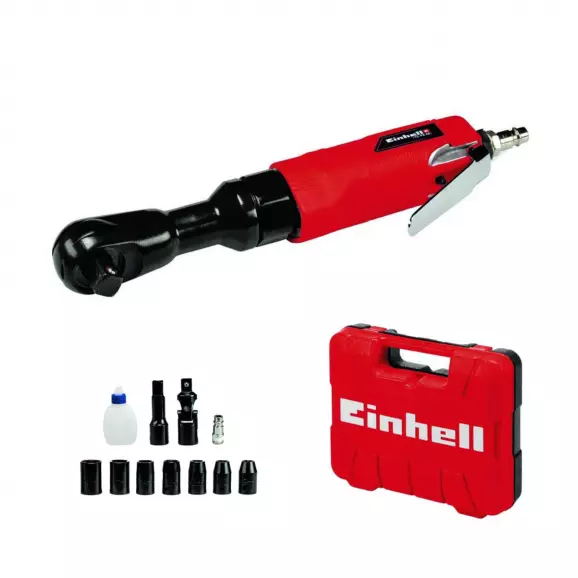 Тресчотка пневматична комплект EINHELL TC-PR 68 11части, 1/2, 68Nm, 160об/мин, 6.3bar