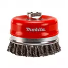 Четка камбанка за ъглошлайф MAKITA 100х0.5мм/М14, стоманена, плетена, 0.5мм-тел - small