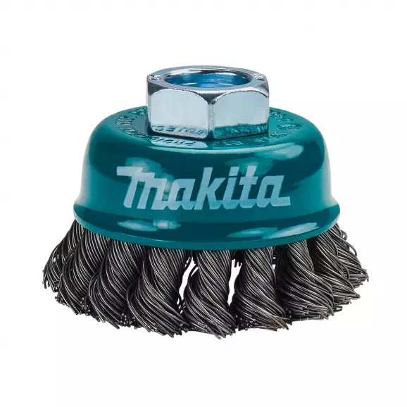 Четка камбанка за ъглошлайф MAKITA 60х0.5мм/М14, стоманена, плетена, 0.5мм-тел