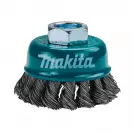 Четка камбанка за ъглошлайф MAKITA 60х0.5мм/М14, стоманена, плетена, 0.5мм-тел - small