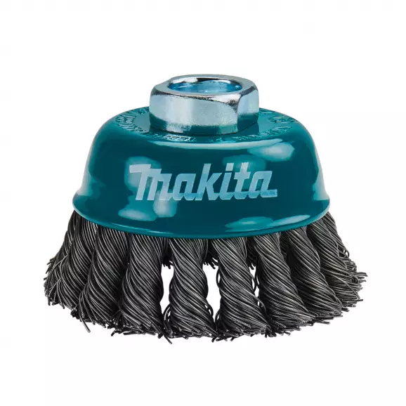 Четка камбанка за ъглошлайф MAKITA 75х0.5мм/М14, стоманена, плетена, 0.5мм-тел