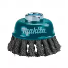 Четка камбанка за ъглошлайф MAKITA 75х0.5мм/М14, стоманена, плетена, 0.5мм-тел - small
