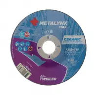 Диск карбофлексов WEILER METALYNX MAX CERAMIC 125x7.0x22.23мм, за шлайфане на метал и неръждаема стомана