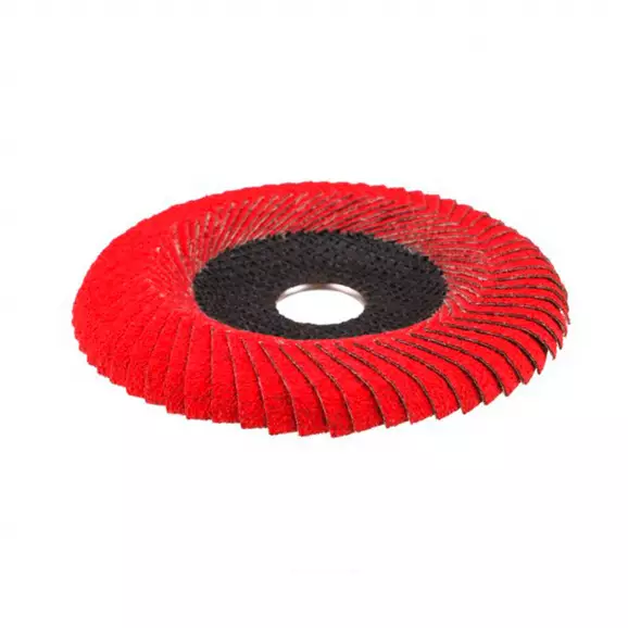 Диск ламелен WEILER METALYNX CERAMIC ANGLED 125x22.23 P60, за шлайфане на неръждаема стомана