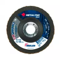 Диск ламелен WEILER METALYNX MAX 125x22.23 P40, за шлайфане на алуминий 