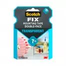 Двойнозалепваща лента 3M Scotch FIX Transparent 19мм/5.0м, прозрачна, UV-устойчива, до 7кг - small