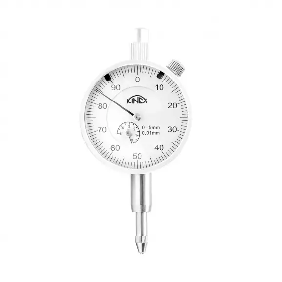 Индикатор часовник KINEX/K-MET 0-5мм, D40мм, точност: 0.01мм, неръждаема стомана