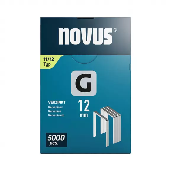 Кламери NOVUS 11/12мм 5000бр., тип 11/G, плоска тел, кутия