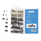 Клипс комплект с винтове с полуобла глава FERVI, 170 части, 3x8 - 6х20мм - small