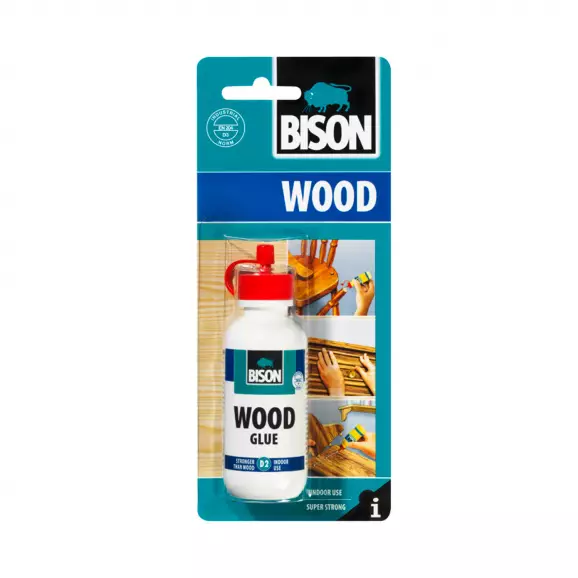 Лепило за дърво BISON Wood D2 75гр, влагоустойчиво