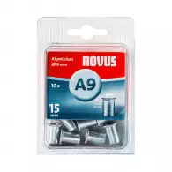 Нит гайка NOVUS STEEL М6/L=15мм, стоманена с плоска периферия, 10бр. в блистер