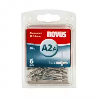 Попнит алуминиев NOVUS 2.4x6.0мм, 30бр. блистер