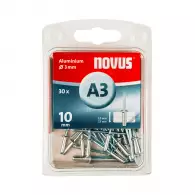Попнит алуминиев NOVUS 3.0x10мм, 30бр. блистер