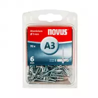 Попнит алуминиев NOVUS 3.0x6.0мм, 70бр. блистер