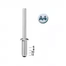 Попнит алуминиев NOVUS 4.0x10мм, 30бр. блистер - small, 243970