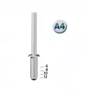 Попнит алуминиев NOVUS 4.0x10мм, 70бр. блистер - small, 243988