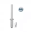 Попнит алуминиев NOVUS 4.0x8.0мм, 70бр. блистер - small, 243985