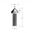 Прав фрезер MAKITA D=28.6мм I=22.2мм L=60.3мм S=12мм Z=2, HM - small, 248386