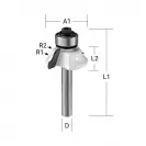 Радиусов фрезер MAKITA D=28.6мм L=55.3мм I=13мм R=4.0мм S=6мм Z=2, HW, RH - small, 249616