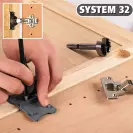 Шаблон за отвори със свредло WOLFCRAFT, за мебелни панти - small, 249557