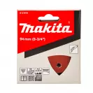Шкурка велкро MAKITA Red Velcro 94х94х94мм 10броя, универсална, с 6 отвора, червена, триъгълна, самозалепваща - small, 248343