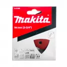 Шкурка велкро MAKITA Red Velcro 94х94х94мм 10броя, универсална, с 6 отвора, червена, триъгълна, самозалепваща - small, 248345