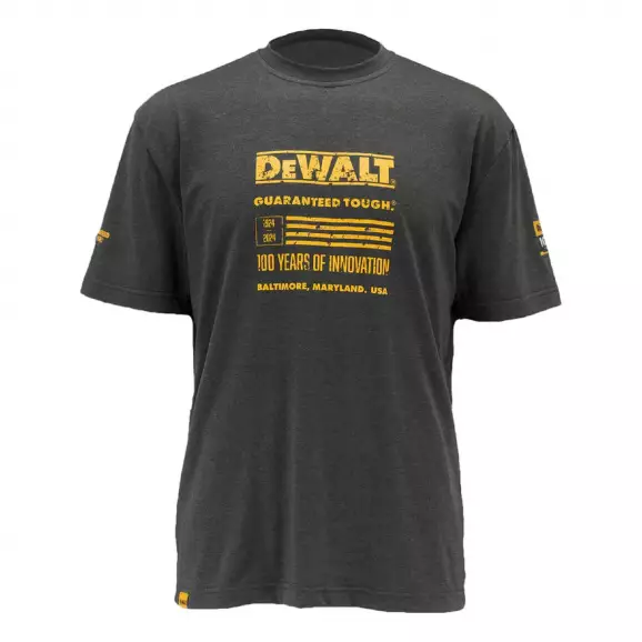 Тениска с къс ръкав DEWALT 100 Year Graphic Tee Shirt Grey M, сива