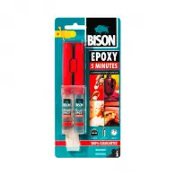 Универсално двукомпонентно епоксидно лепило BISON Epoxy 5 minutes 24мл, универсално
